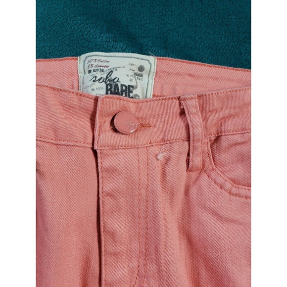 Soho Babe Jeans Sz 1 Womens Pink Mid Rise Skinny Distressed Stretch Ladies NWT - Picture 7 of 13